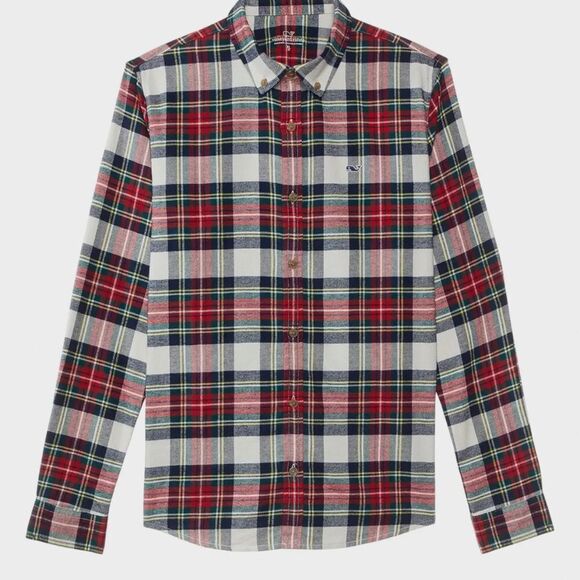 Vineyard Vines Men Flannel Shirt - Picture 2 of 8